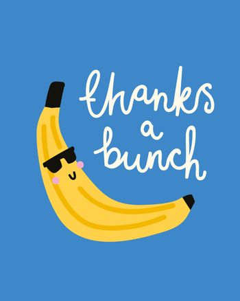 Use Bananarama - group thank you ecard