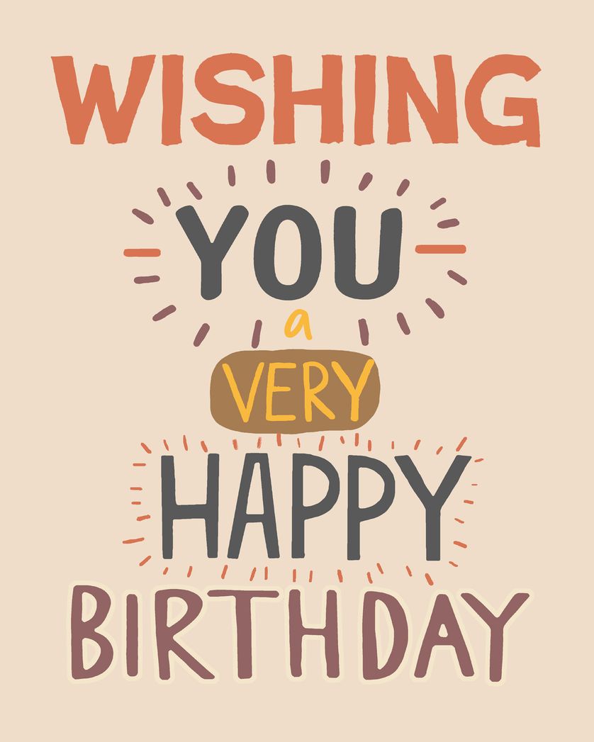 Card design "Wordy wishes - group birthday ecard"