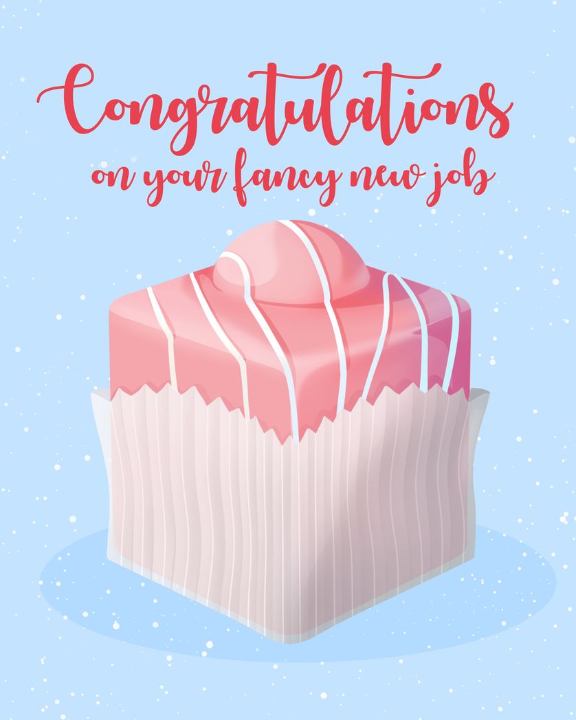 Card design "French Fancy - group leaving ecard"