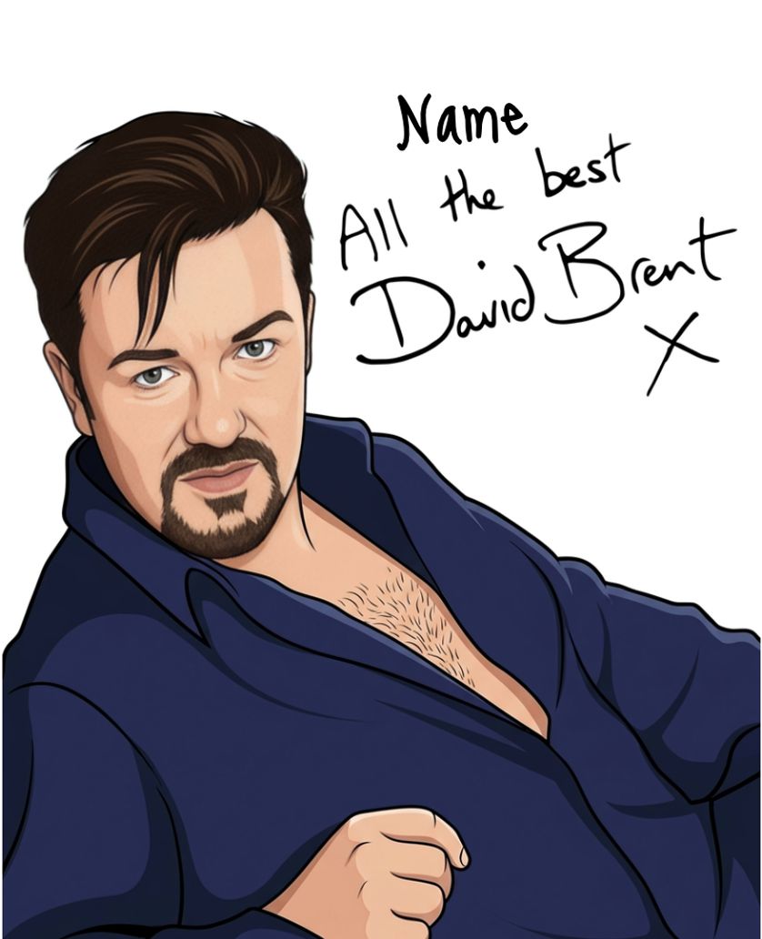 Card design "Signed by Brent - group birthday ecard"