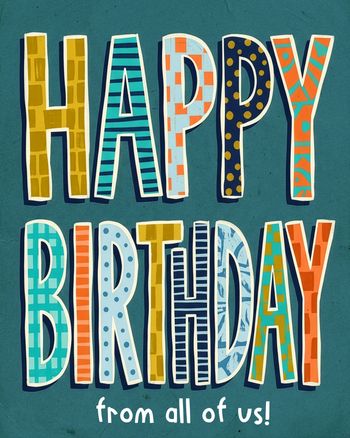 Use Tall Type - Group Birthday ecard