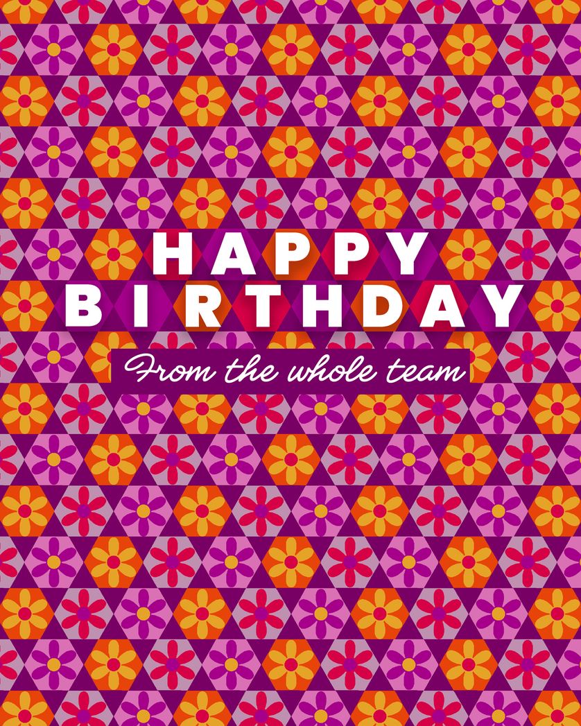 Card design "Hexed - group birthday ecard"