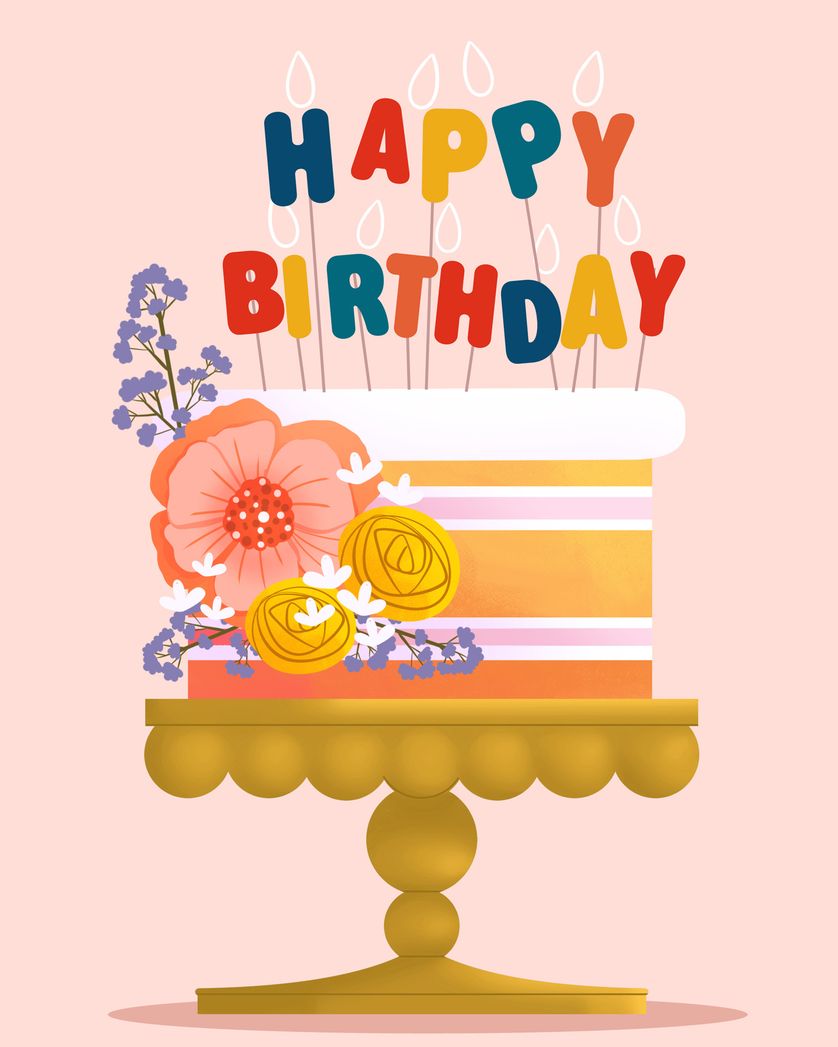 Card design "Make a wish - group birthday ecard"