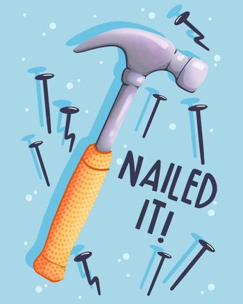 Use Hammer time - group great job ecard