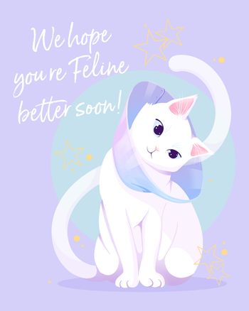Use Pretty kitty - group get well ecard