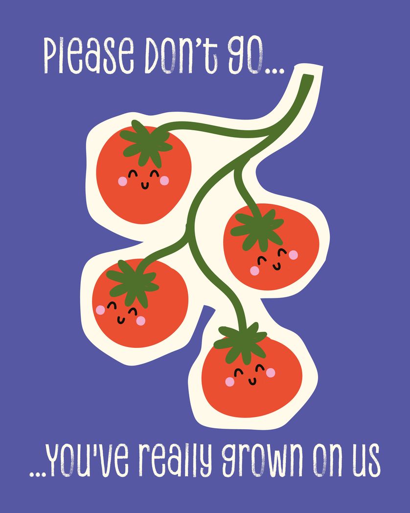 Card design "Cherry picked - group leaving ecard"