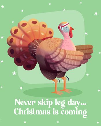 Use Turkey trot - group Christmas ecard