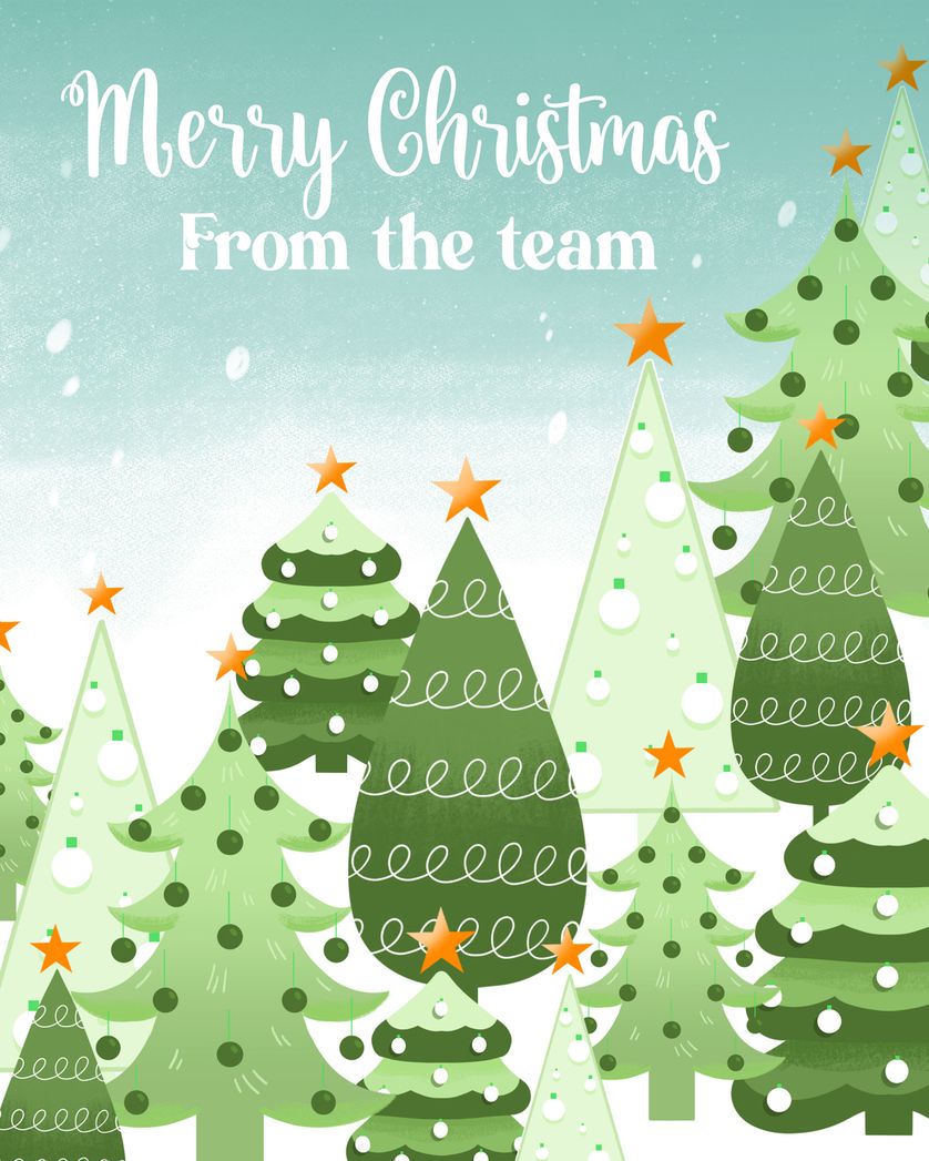 Card design "Festive Forest - group christmas ecard"