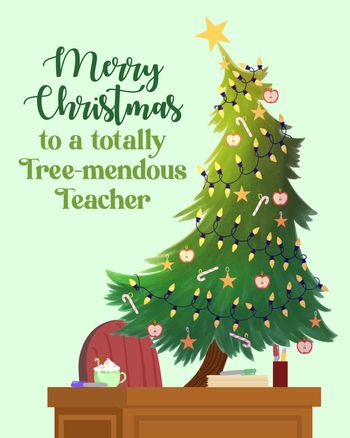 Use Tree-mendous - group christmas ecard