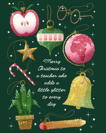 Use Glitter everywhere - group christmas ecard