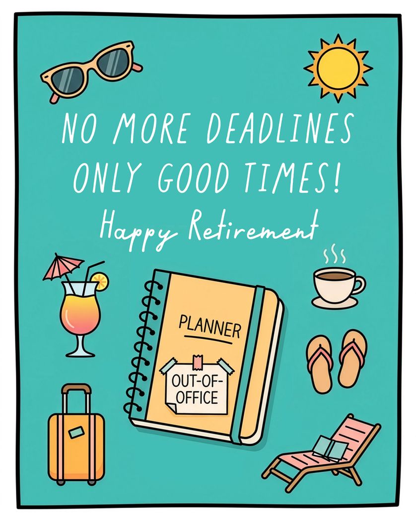 Card design "Celebrate good times - group retirement ecard"