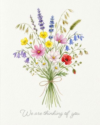 Use Pretty Posy - group thoughts card