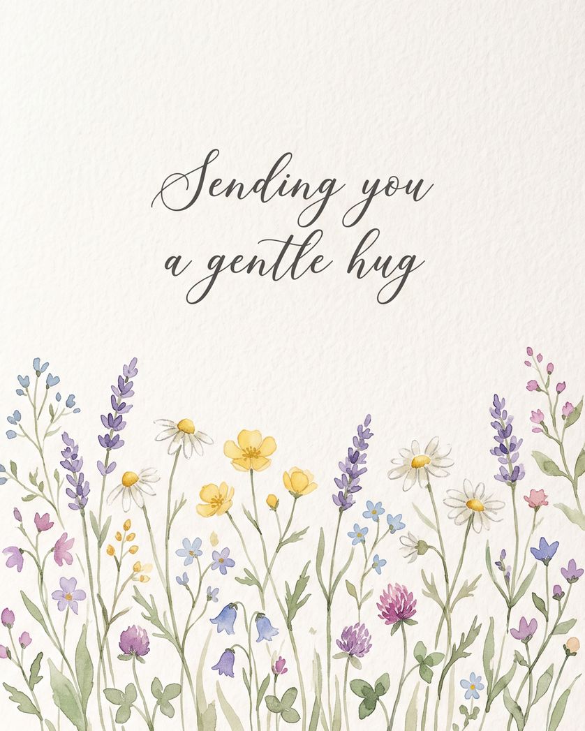 Card design "Meadow wishes - group thoughts card"