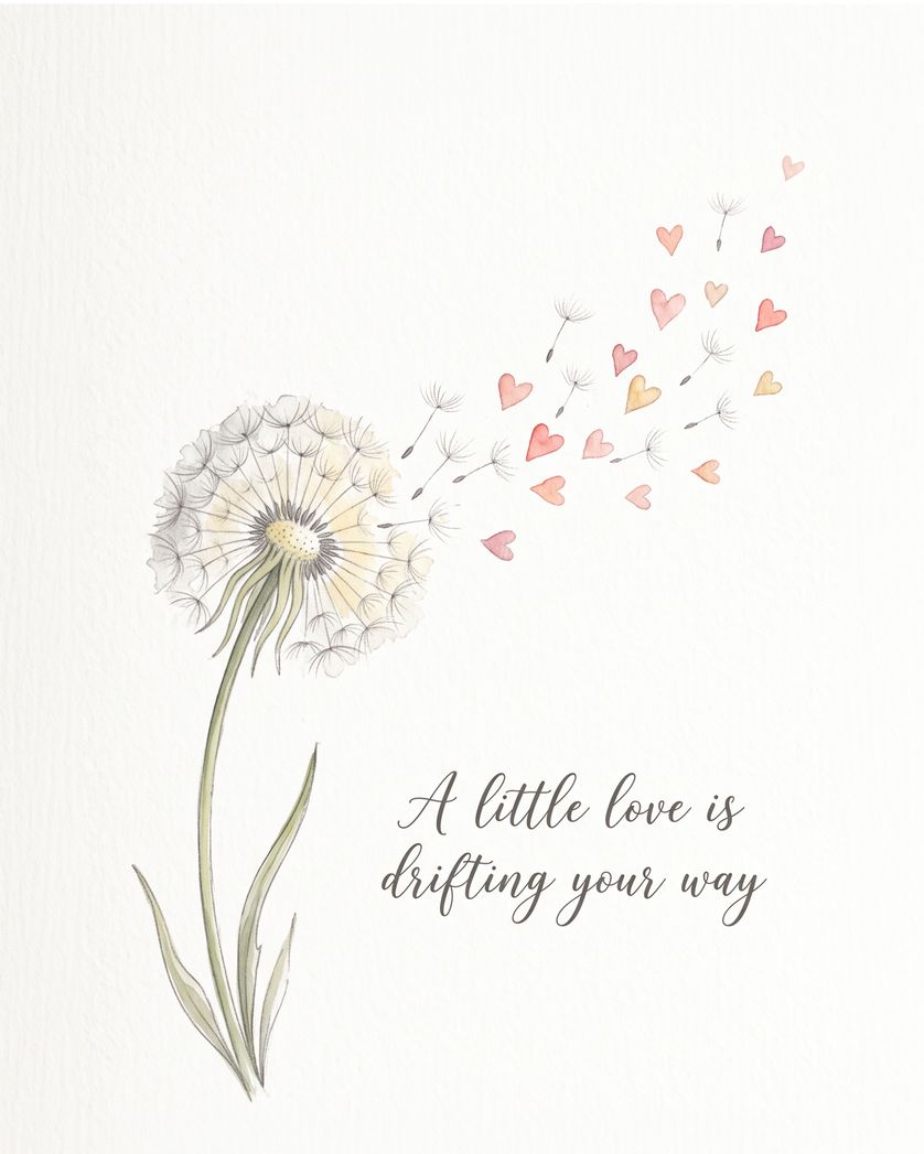 Card design "Dandelion clock - group thoughts card"