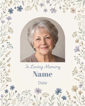 Use Wildflowers - group memorial ecard