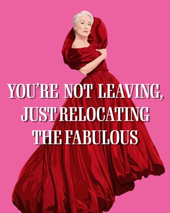 Use Fabulous goodbye - group leaving ecard