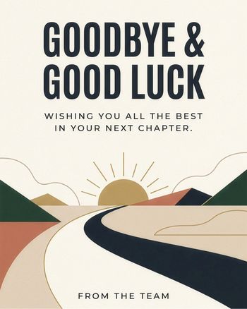 Use Corporate leaving. - group ecard