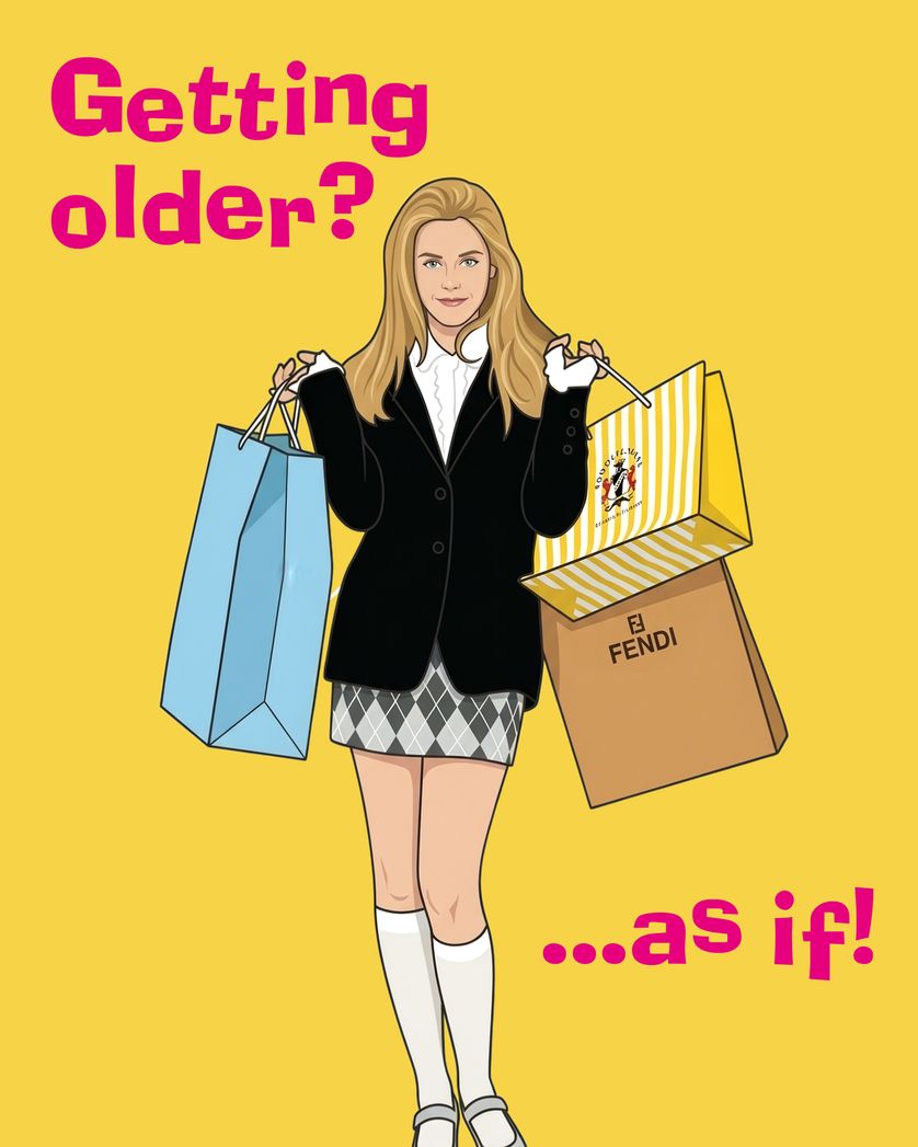 Card design "Clueless - group birthday ecard"