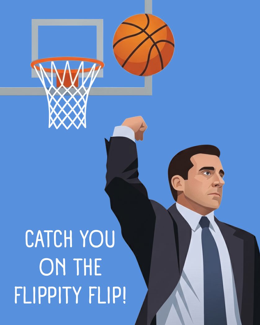 Card design "Flip off - group leaving ecard"