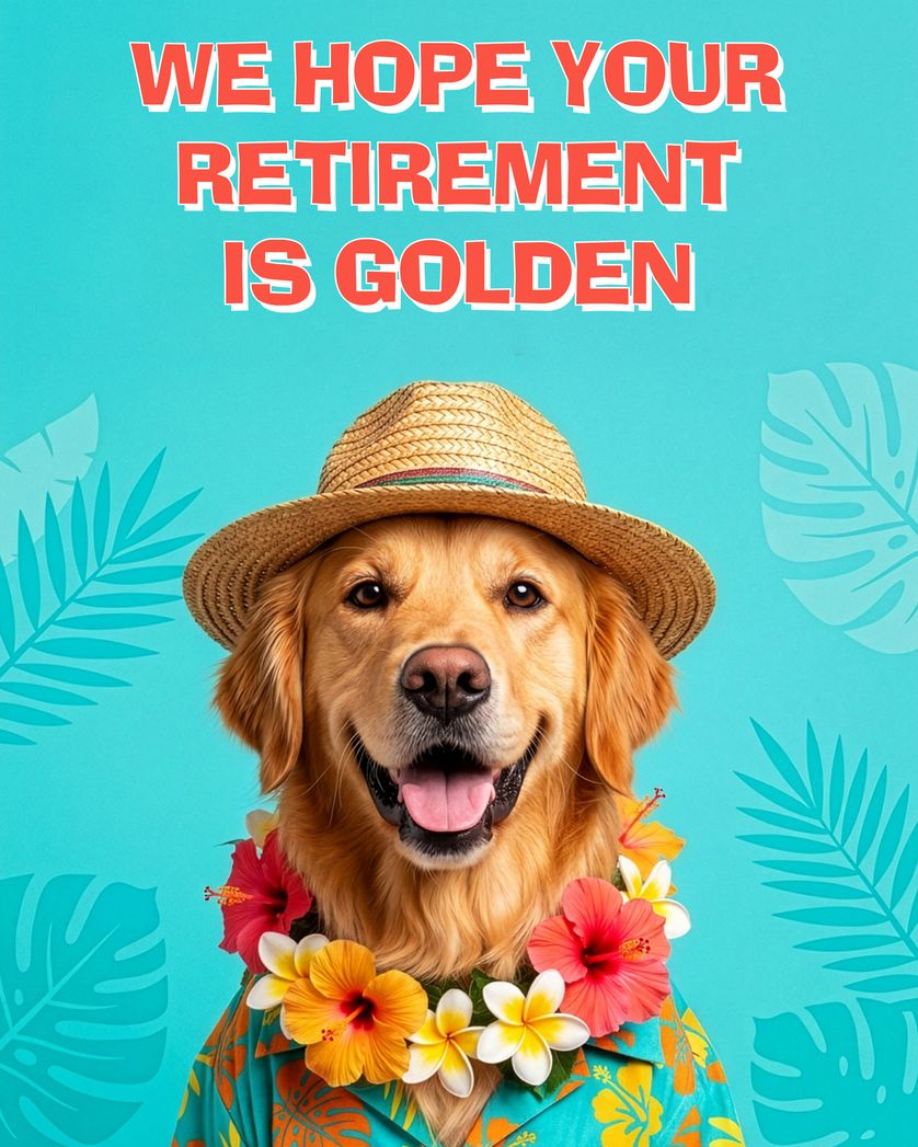 Card design "Golden era - group retirement ecard"