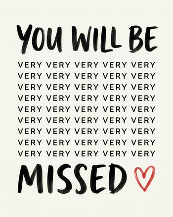 Use Very Missed - group leaving ecard