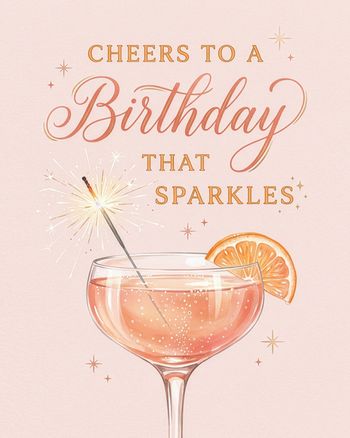 Use Cocktail time - group birthday ecard