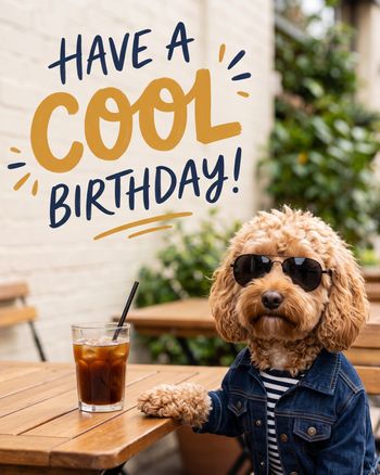 Use Cool Dawg - group birthday ecard