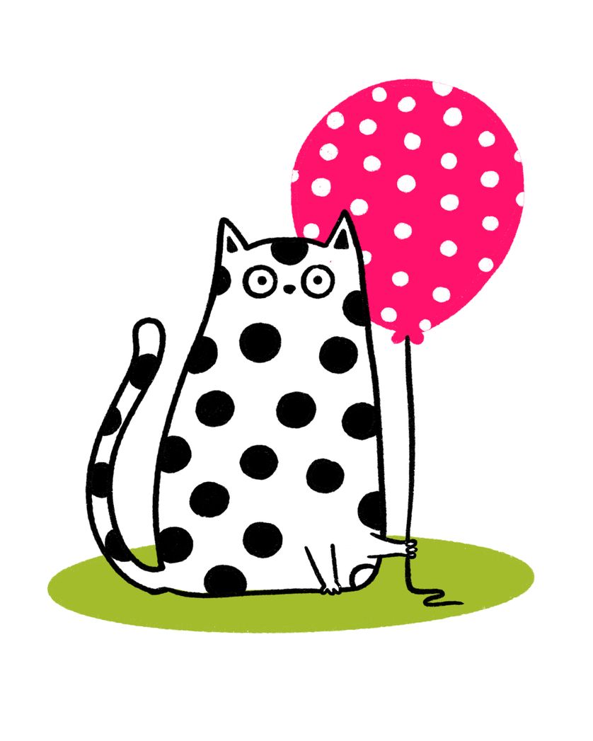 Card design "Spotty Dotty - group birthday ecard"