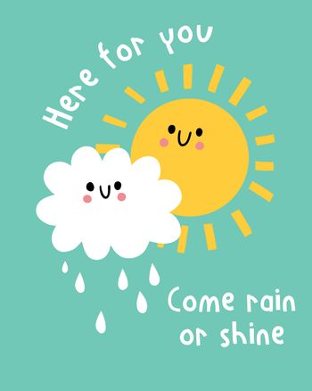 Use Rain or shine - group thinking ecard