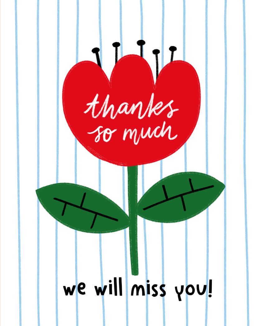 Card design "Tulip for yulip - group leaving ecard"