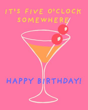 Use Happy Hour - group birthday ecard