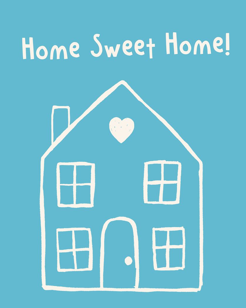 Card design "Happy Home - group ecard"