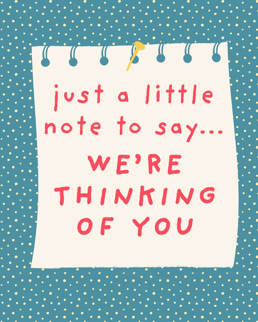 Card design "Little note - group thinking ecard"