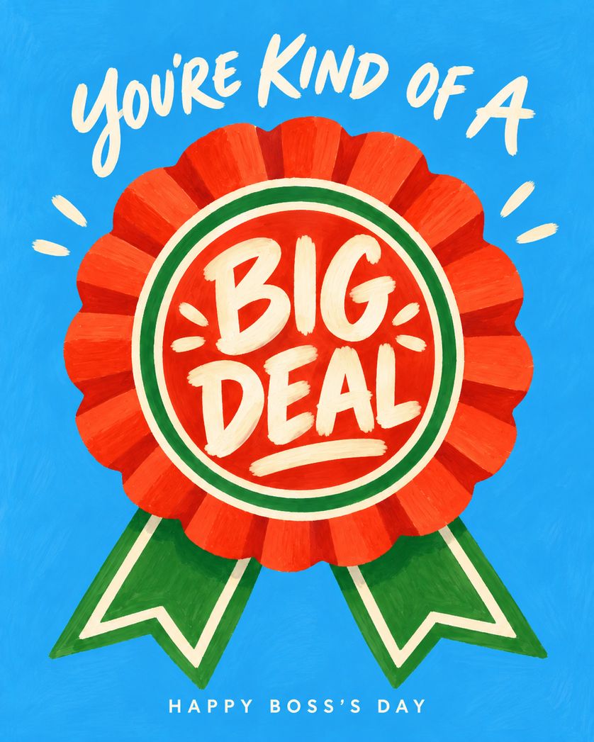 Card design "Big Deal - Group boss ecard"