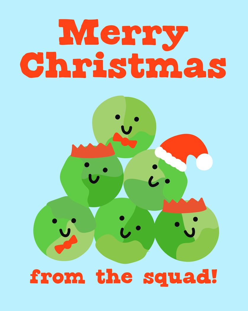 Card design "Sprouty - group christmas ecard"