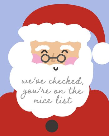 Use Santas list - group christmas ecard