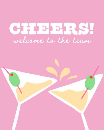 Use Welcome drinks - group welcome ecard