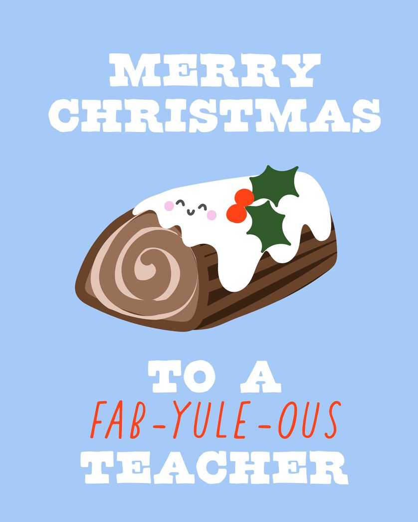 Card design "Fab teacher - group festive ecard"