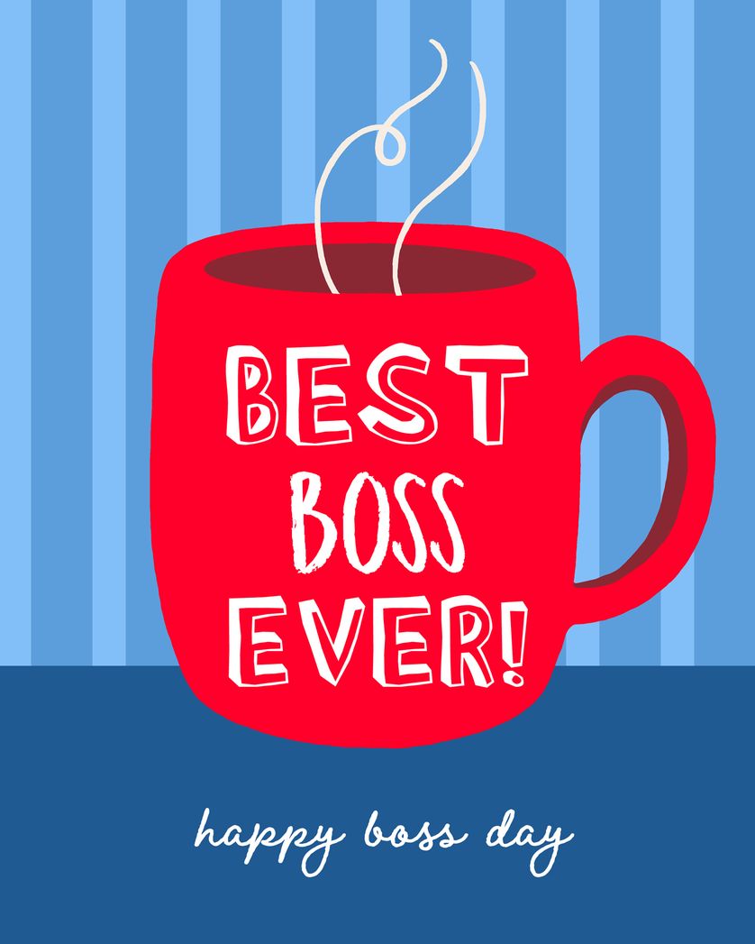 Card design "Best boss mug - group boss ecard"