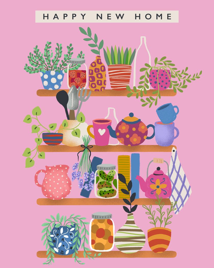 Card design "Green House - group home ecard"