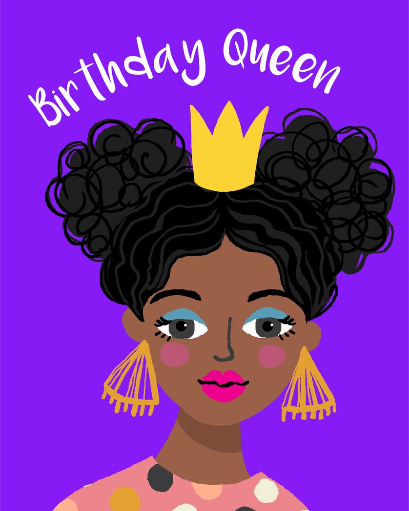 Card design "Queen for a day - group birthday ecard"