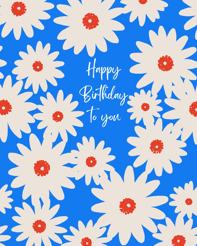 Card design "Daisy Dream - group birthday ecard"