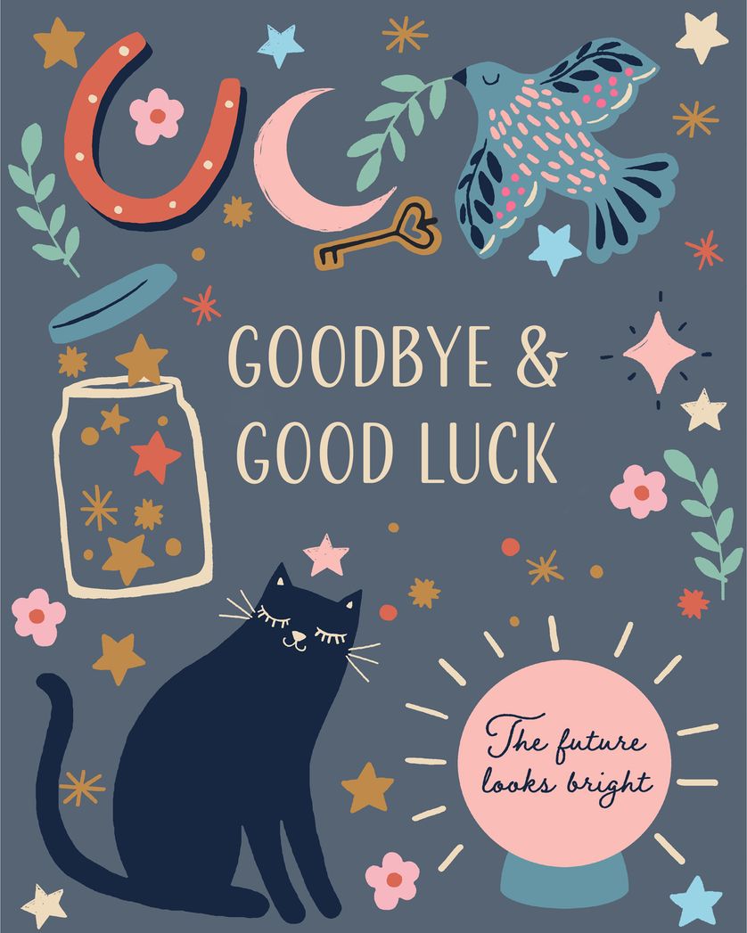 Card design "Fortune teller - group leaving ecard"